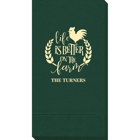 Life Is Better On The Farm Guest Towels